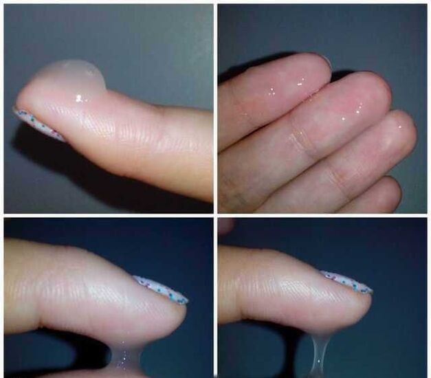 líquido preseminal dun home durante a excitación